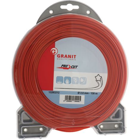 Filo da taglio in nylon Pro Cut, a 5 angoli, 2,0 mm, 130 m (1/2)