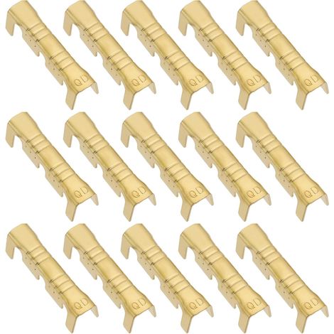 Pack of 200 U-shaped brass crimp electrical connectors for 0.5 to 1.5 mm² lines (1/5)