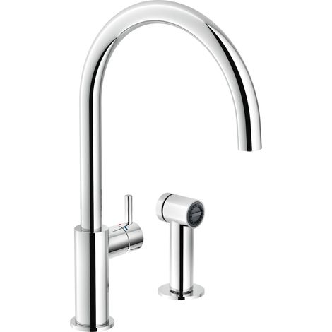 Miscelatore lavello cucina con doccia estraibile Nobili Side CU96600CR Cromo (1/2)
