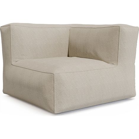 Angolo da giardino in tessuto bouclette Beige - NOUMARA di MYLIA