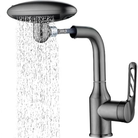 Robinet Salle De Bain Plomberie À Bonde Cascade Pop-Up Robinet De Salle De Bain Monocommande Pour Toilettes Bar Camping-Car Buanderie Lavage Visage Brossage Dents Lavage Mains (1/5)