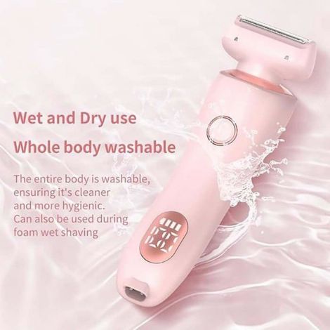 Rasoir électrique femme 2 en 1 - - Épilateur et tondeuse - Rechargeable - Sans fil - Visage, bras, jambes, bikini (1/4)