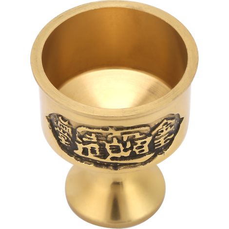Coupes à vin en cuivre pur, populaires et pratiques, pour les offrandes aux statues de Bouddha.