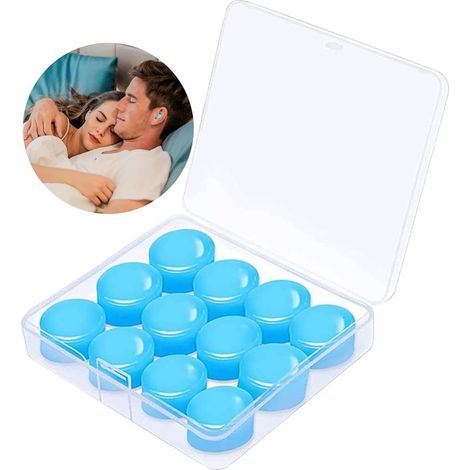 konsert ronproppar 6 paires de bouchons d'oreilles, bouchons d'oreilles en silicone étanches, bouchons d'oreilles réutilisables (1/3)