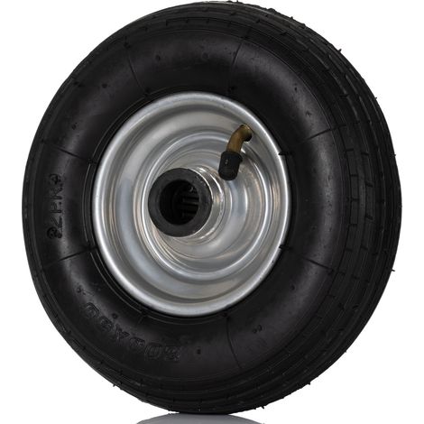 Roue de chariot Caoutchouc Noir 196mm x 48mm, alésage 20mm, longueur 60mm, Roulement à rouleaux, Capacité de 75kg ( Prix pour 1 )
