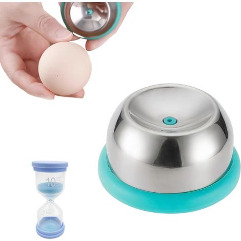 Perforador de huevos, perforador de huevos de acero inoxidable, perforador de huevos sólido, con temporizador de 10 minutos, perforador de huevos, para el hogar, bar, restaurante. (1/5)