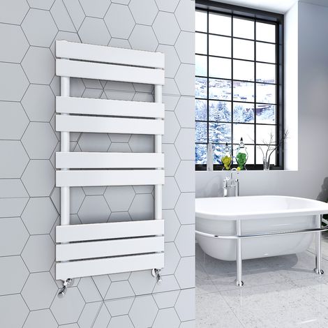 Heated Towel Rail Radiator 1000x450mm White Flat Panel (1/5)