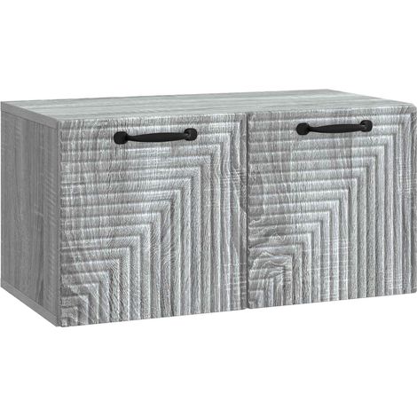 Wall-Mounted TV Cabinet Grey Sonoma 59.5 x 31 x 30 cm vidaXL (1/5)