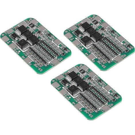3 Stück 6s 15a 24v BMS Platine für Li-Packs Mobilfunkmodul (1/5)