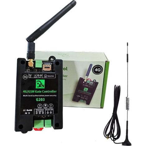 Contrôleur D'Accès à Distance 4G GSM pour Ouvre-Porte de Garage avec Commutateur Relais Marche/Arrêt, Prise EU