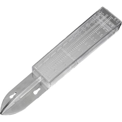 12,7 cm (5 Zoll) großer, durchsichtiger Regenmesser aus Kunststoff, ideal zum Messen von Regenwasser auf dem Rasen, im Garten oder im Freien. (1/5)