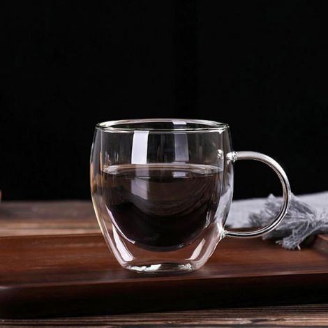 Tasse Café - Verre Double Paroi - 250 Ml - Usage Expresso Cappuccino - Lot De 4 (1/5)