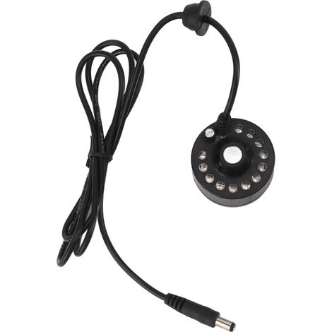 Brumeur 12 LED Multicolores DC 5V Interface Imperméable Ultrasonique Brumisateur Fontaine pour Bassin Fête Halloween (1/5)
