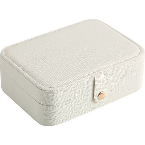 Scatola di gioielli portatile, capovolgere il coperchio, di stoccaggio, di semplici orecchini e anelli, organizzatore di gioielli, multifunzionale (1/5)