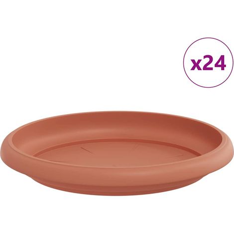 Maison Exclusive - Vassoio Rotondo per Fiori 24 pcs Rosso Mattone Ø 14 x 2 cm