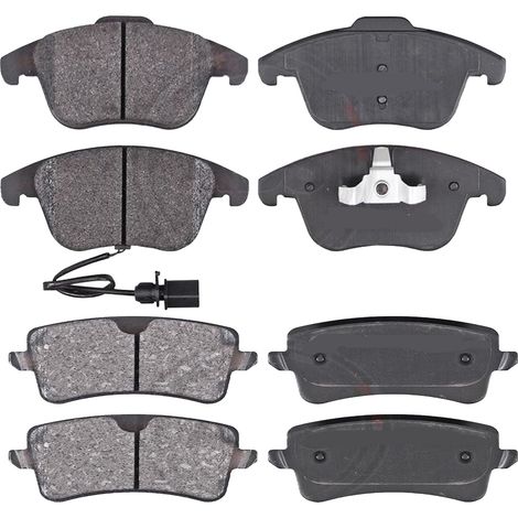 KIT PASTIGLIE FRENO ANTERIORI E POSTERIORI compatibile con AUDI A5 (8T3,8TA,8F7) / PASTIGLIE FRENANTI AUTO OEM FDB4045,FDB4050 / SOSTITUZIONE DIRETTA / BASSA POLVERE / SILENZIOSO