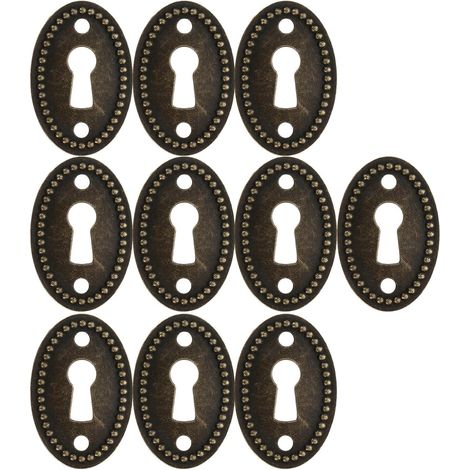Lot de 10 plaques décoratives ovales en alliage zinc avec encoche (1/5)