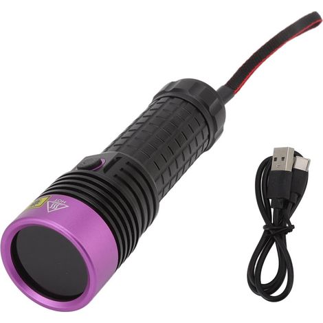 Lampe torche Y40 à lumière violette, LED haute puissance 365 nm, lampe UV pour la détection de contamination par l'huile et l'identification des bijoux