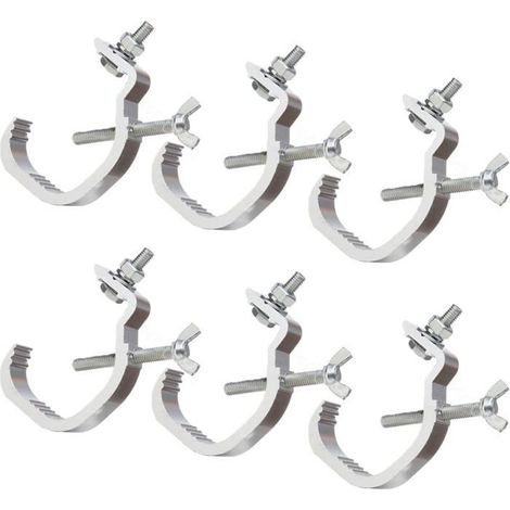 Pince en C pour éclairage de scène 6 pièces Alliage d'aluminium Support pour projecteur DJ Forme en T (1/4)