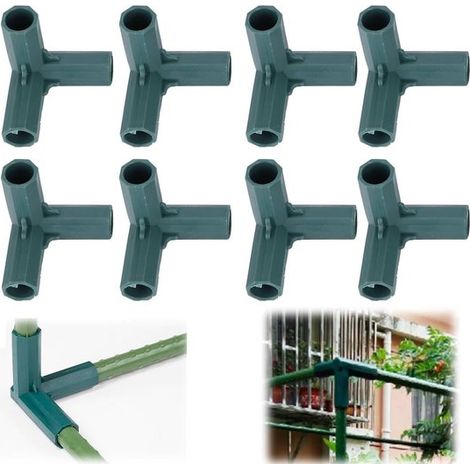 Connettore per telaio a 3 vie, supporto per piante, staffa per tubo serra, 16 mm. Accessorio per mobili da giardino robusto e durevole. (1/5)