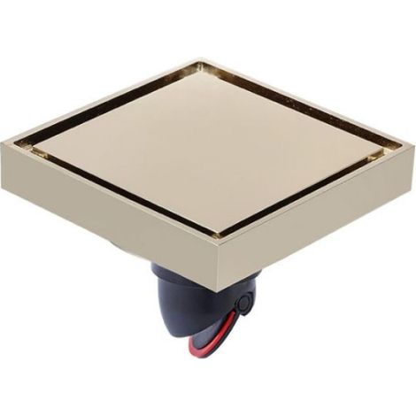 Siphon de sol anti-odeur à grand déplacement pour salle de bain, style, K8011 Gold,Black Straight Row, anti-odeur efficace (1/5)