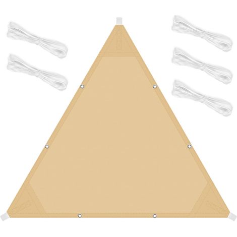 Voile d'ombrage Triangle Imperméable 2.5x2.5x2.5m,Sable (1/5)