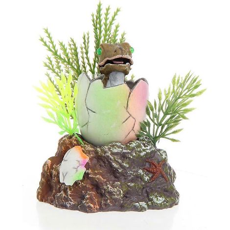 Aquarium-Kunststoffdekoration Baby-Dinosaurier im Ei Landschaftsgestaltungszubehör (1/5)