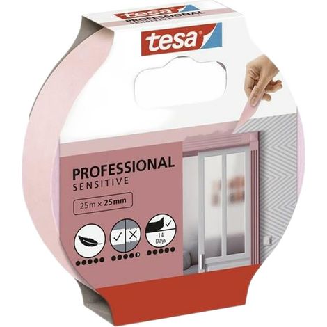 Tesa Professional Sensitive Peintre Ruban Adhésif Rose 25 mm