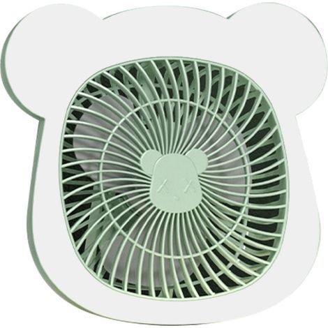 Ventilateur de bureau USB rechargeable silencieux - Mini ventilateur suspendu pour maison, bureau, dortoir, vert