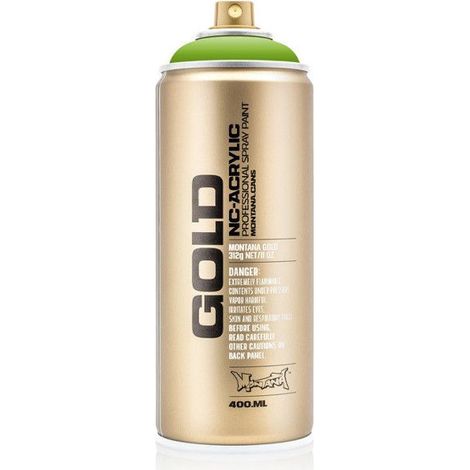 Bombe de peinture - Gold - Acrylique - Lawn green - G6040 - 400ml - Montana Cans