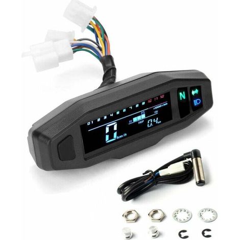 Mini compteur de vitesse numérique LCD universel pour moto. compteur kilométrique numérique. tachymètre pour moto électrique