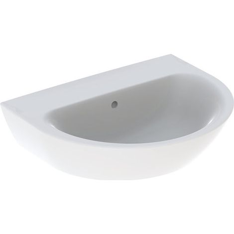 Lavabo Geberit Renova, sin agujero para grifo, con rebosadero, (1/2)