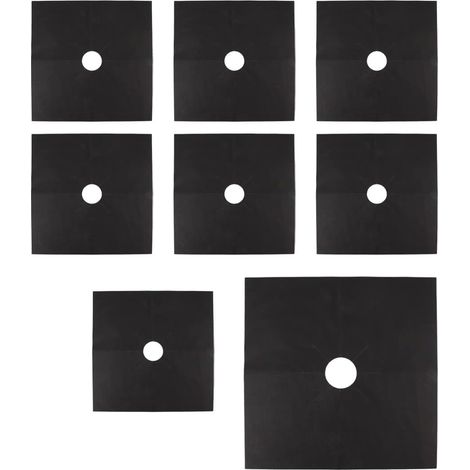 Set di 8 protezioni per piano cottura a gas per una pulizia rapida della cucina - 27 x 27 cm (1/5)