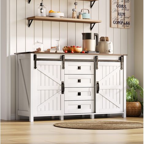 mobile contenitore 137 cm con ante scorrevoli bianco OKMYHOME (1/5)