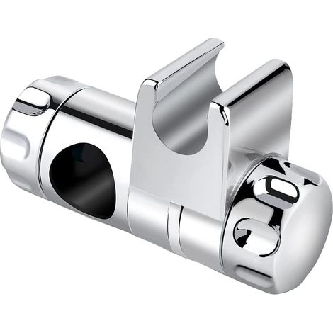 1. Soporte de ducha, regulable en altura, rotación de 360°, ABS cromado, para barra de 25 mm. (1/5)