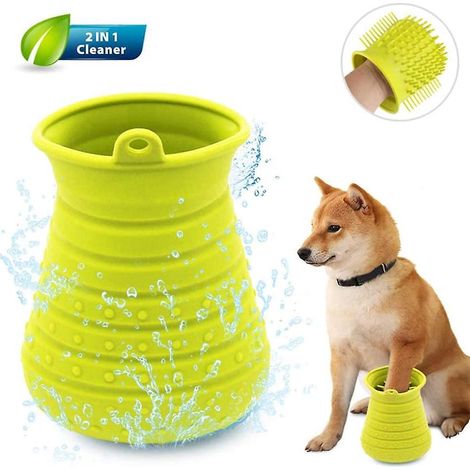 Pfotenreinigungsbecher für Hunde, Reinigungs- und Massagebürste für Welpen und Katzen