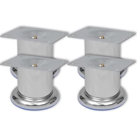 Pieds ronds de canapé 8 pcs Pied de meuble Chrome 60 mm CFW48124 (1/4)