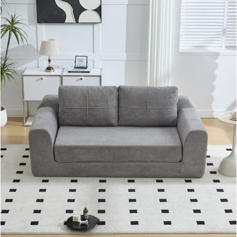 2-Sitzer-Schlafsofa, faltbar, 179 x 95 x 79 cm, dunkelgrau, HAVRYA (1/5)