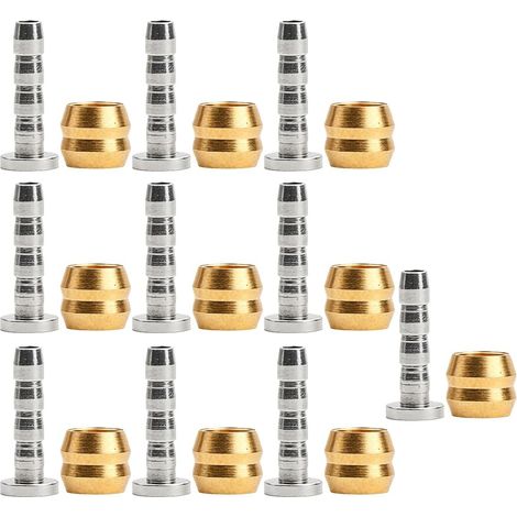 Kit de 10 Inserts et Olives BH90 pour Flexible de Frein a Disque Hydraulique de Velo Connecteur en Cuivre et Acier Inoxydable Accessoires de Remplacement pour Entretien du Systeme de Freinage (1/5)