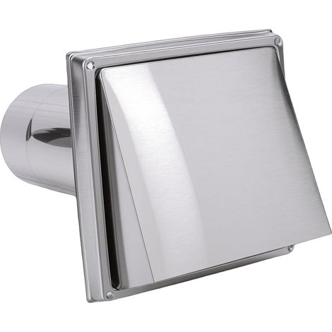 Couvercle de conduit de sécheuse extérieur en acier inoxydable de 4 pouces avec tuyau d'extension amovible pour salle de bain, cuisine, garage ou remise. (1/5)