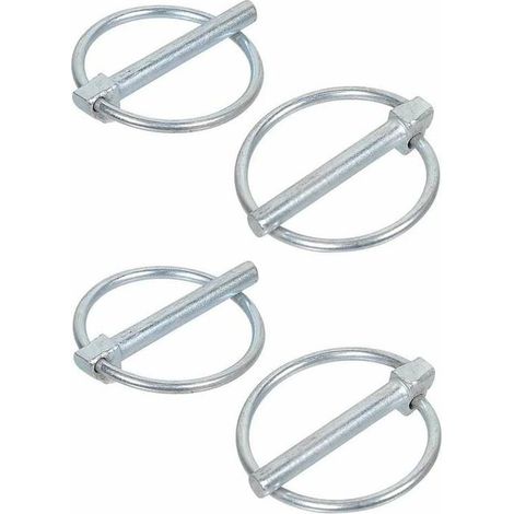 – Lot de 4 goupilles clips acier zingué 7mm x 43mm – Accessoires pour tondeuse, tracteur, motoculteur, remorque – Usage universel (1/2)