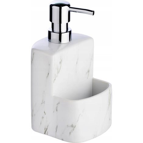 Wenko Dispensador de jabón moderno mármol 380 ml (1/3)