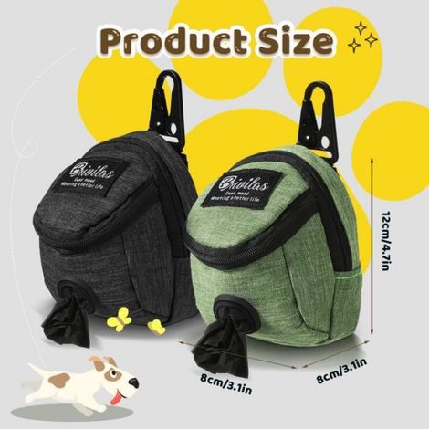Sac À Crottes Chien - Distributeur Portable Avec Mousqueton - Pour Rangement De Sacs Et Friandises - 2 Pièces (1/4)
