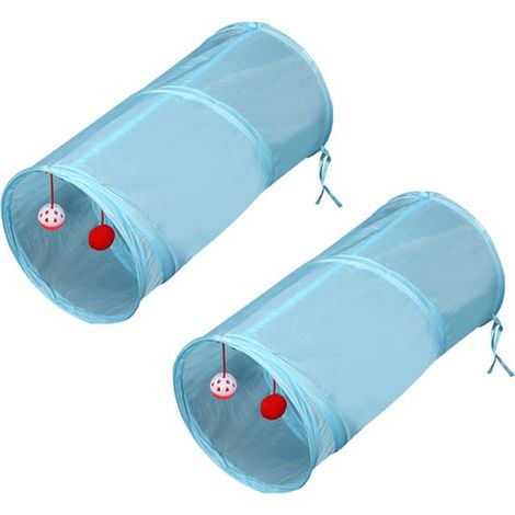 Túnel para gatos de 2 piezas, Túnel de juego, Túnel de entrenamiento para gatos, 5025cm, Interacción con gatos de interior, color (1/5)