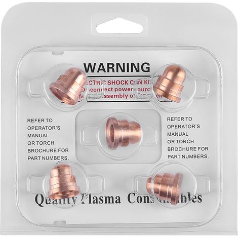 Lot de 5 buses de découpe plasma, embouts de torche, consommables 220930 pour machine de découpe MAX65 (1/5)