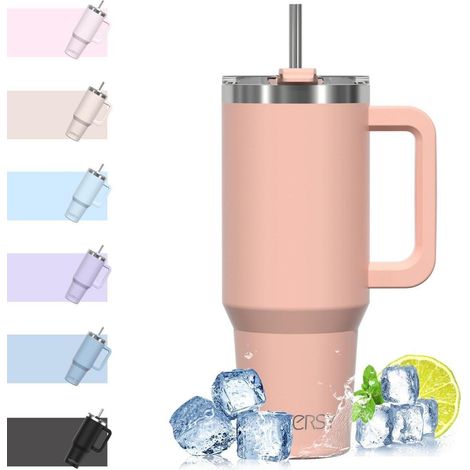 WATERSY 40oz Thermobecher Kaffeebecher Doppelwandiger Edelstahl Pink (1/5)