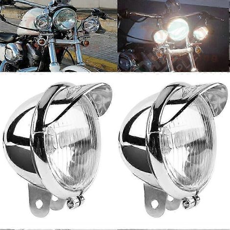 Phares universels 10W 12V pour moto, style rétro, antibrouillard, feu auxiliaire, compatibles avec les motos. (1/5)