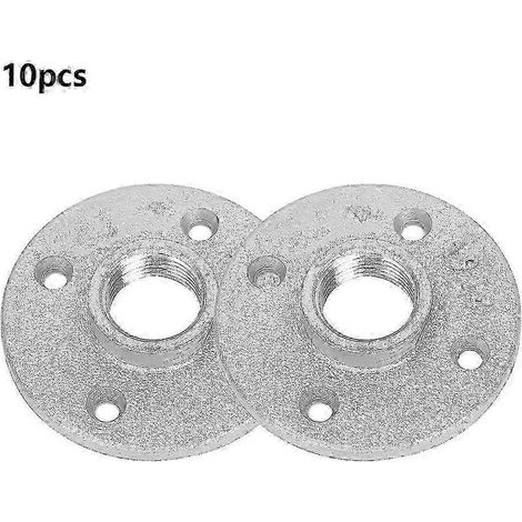 Bride de base DN20 à 4 trous avec filetage BSP 3/4" - 10 pièces - Outil de quincaillerie pour systèmes de plomberie et de tuyauterie (1/4)