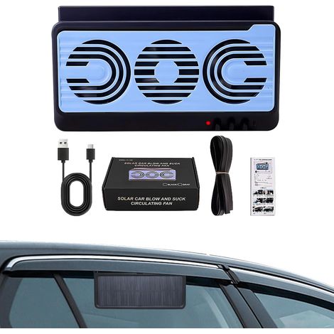 Ventilateur Solaire Fenêtre Voiture Purificateur D'Air Portable (1/5)