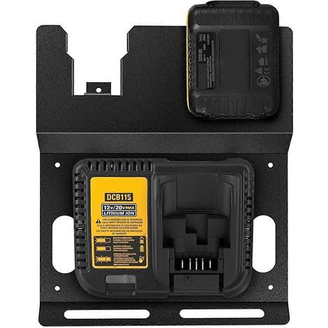Support mural pour chargeur de batterie DeWalt 20V DCB115 - Noir (1/5)